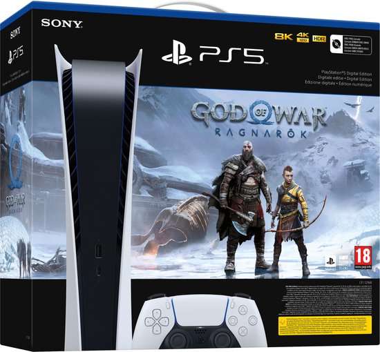PS5 DIGITAL + God of War (geen aanbieding) op voorraad bij bol voor normale prijs