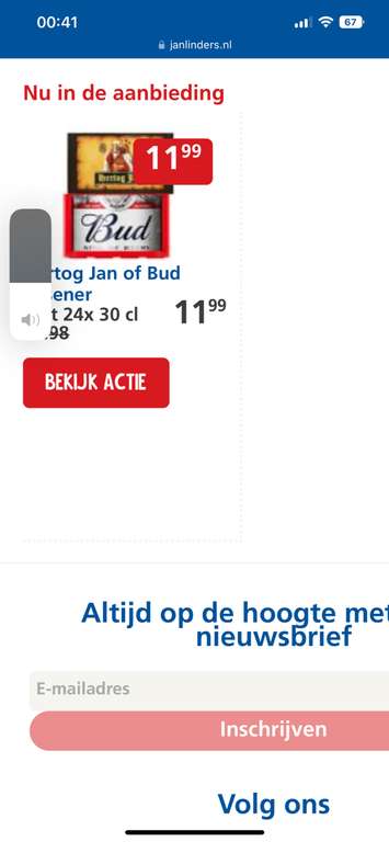 Krat Hertog Jan of Krat Budweiser € 11,99
