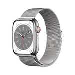 Apple Watch Series 8 | 45mm | Stainless Steel | Milanese-Zilver | GPS + Cellular