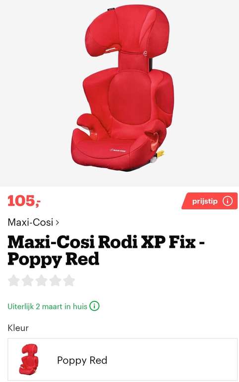 De Bébé Confort Rodi XP / Maxi cosi rodi / Poppy Red