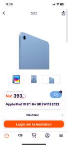 Apple iPad 10.9” 64gb 2022 Blue