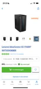 Lenovo IdeaCentre G5 17AIB7 90T1006MMH 3060 Ti Game PC voor 899€