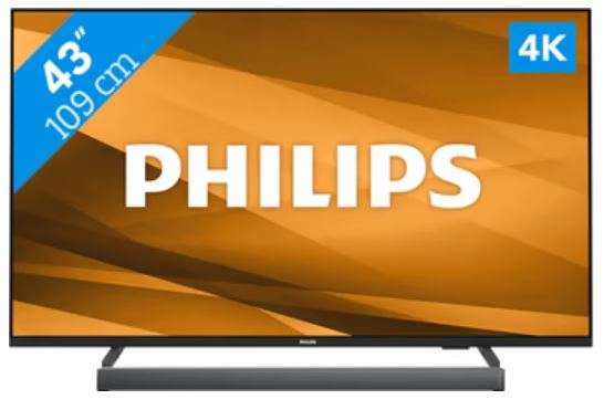 Ontvang gratis Philips 43” inch 4K smart tv t.w.v. € 499 bij 12 maanden Solcon Internet