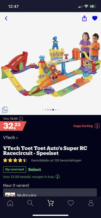 VTech Toet Toet Auto's Super RC Racecircuit - Speelset