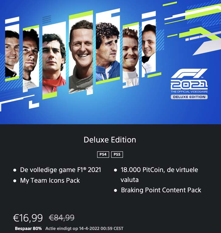F1 2021: Deluxe Edition PS4 & PS5