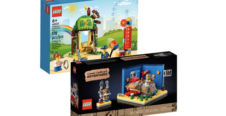 Gratis LEGO 40529 Children’s Amusement Park bij besteding vanaf €90,- & gratis 40533 Cosmic Cardboard Adventures bij besteding vanaf €160,-