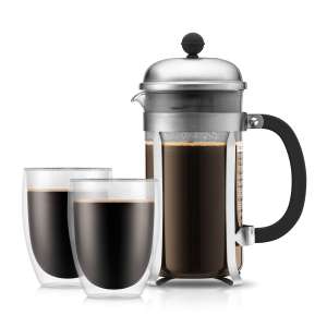 Bodum Chambord Coffee maker 8 kops 1L met 2 Pavina glazen voor €44,95 @ Bodum