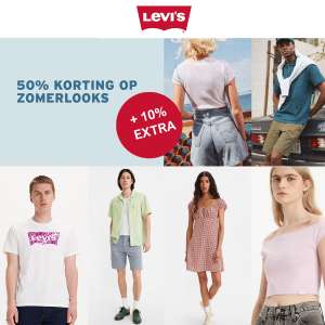 Levi's: zomer deals -50% + 10% extra
