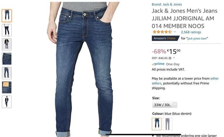 Jack & Jones Men's Jeans ORIGINAL AM