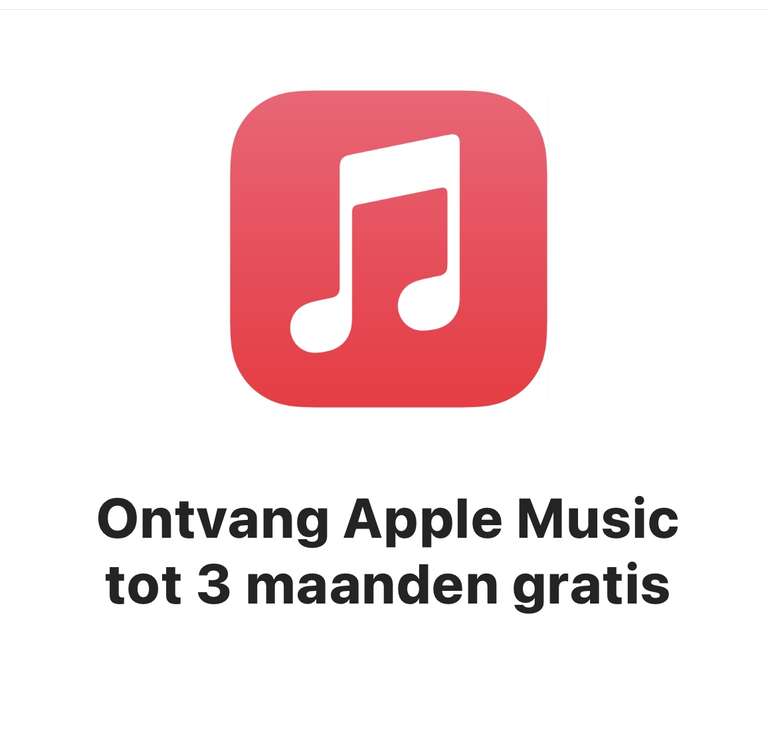 Ontvang tot 3 maanden gratis Apple Music