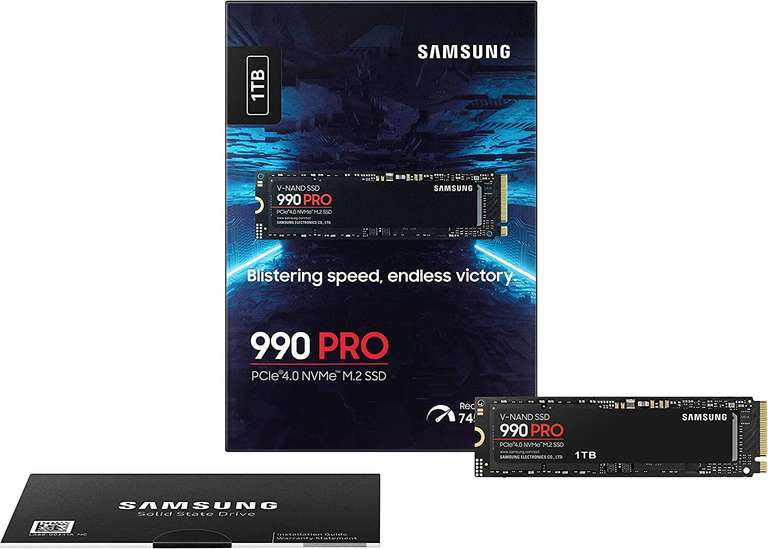 Samsung 990 Pro 1TB Interne SSD (MZ-V9P1T0BW, PCIe Gen 4.0 x4, NVMe 2.0)