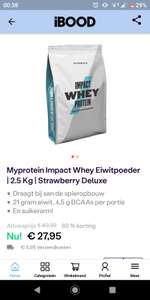 Myprotein Impact Whey Eiwitpoeder | 2.5 Kg