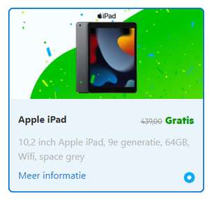 Gratis Apple iPad 64GB bij 1 jaar KPN thuis abonnement