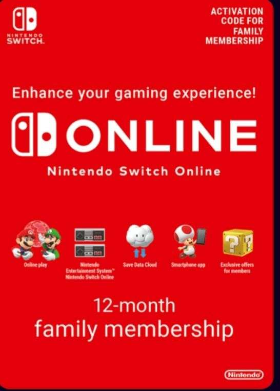Nintendo Online 12 maanden familie-lidmaatschap - Switch