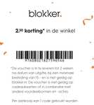 Minimaal €2,50 korting "winnen" bij Blokker (voor in de winkel)
