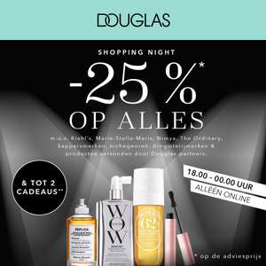 Shopping Night = 25% korting - ook op Olaplex + tot 2 beautyproducten cadeau