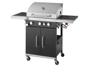 GRILLMEISTER Gas barbecue BBQ 3+1 branders