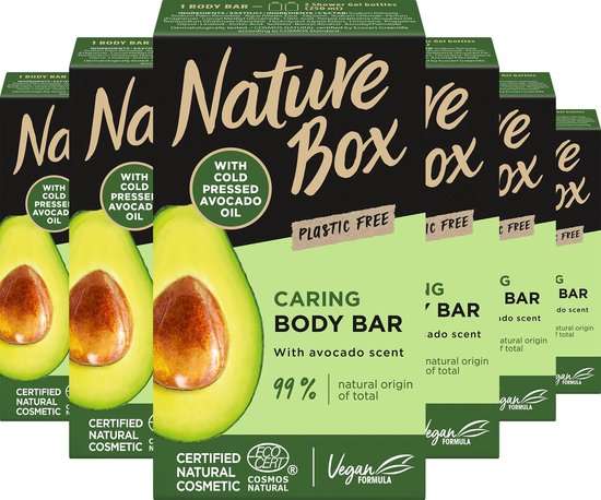 Nature Box Avocado Shower Bar 6x 100 g - Grootverpakking