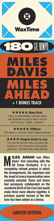 Jazz Vinyl: Miles Davis - Miles Ahead 180 grams Limited Edition LP