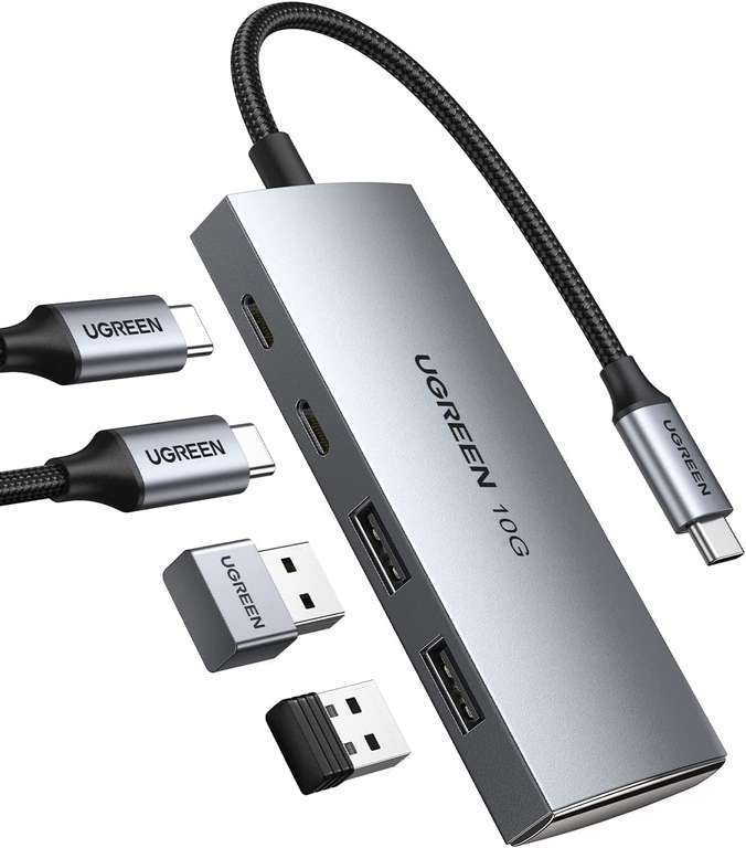 UGREEN USB C USB 3.2 Gen 2 Hub 4 Poorten (2x USB A en 2x USB C) voor €25,19 @ Amazon NL