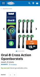 Oral-B Cross Action opzetborstel zwart 8 stuks voor €20 bij Trekpleister
