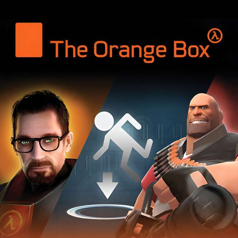 The orange box: Half life 2, episode 1 & 2, Portal, Team fortress 2