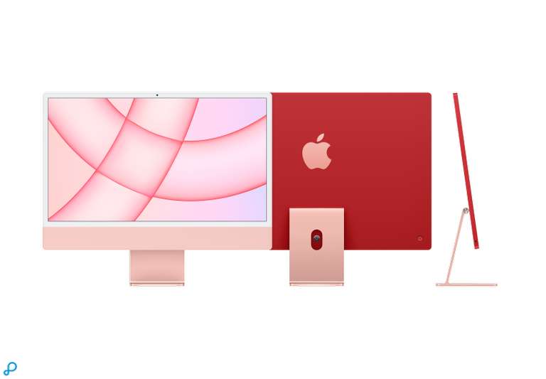 2021 Apple iMac (24-inch, Apple M1 chip with 8-core CPU and 8-core GPU, Four ports, 8GB RAM, 512GB) - pink