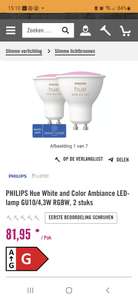 Philips HUE GU10 via laagste prijsgarantie