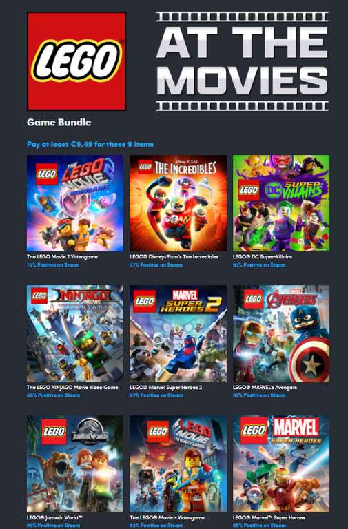 Lego at the movies bundle (Lego movie 2 game, Lego The Incredibles game en meer!)