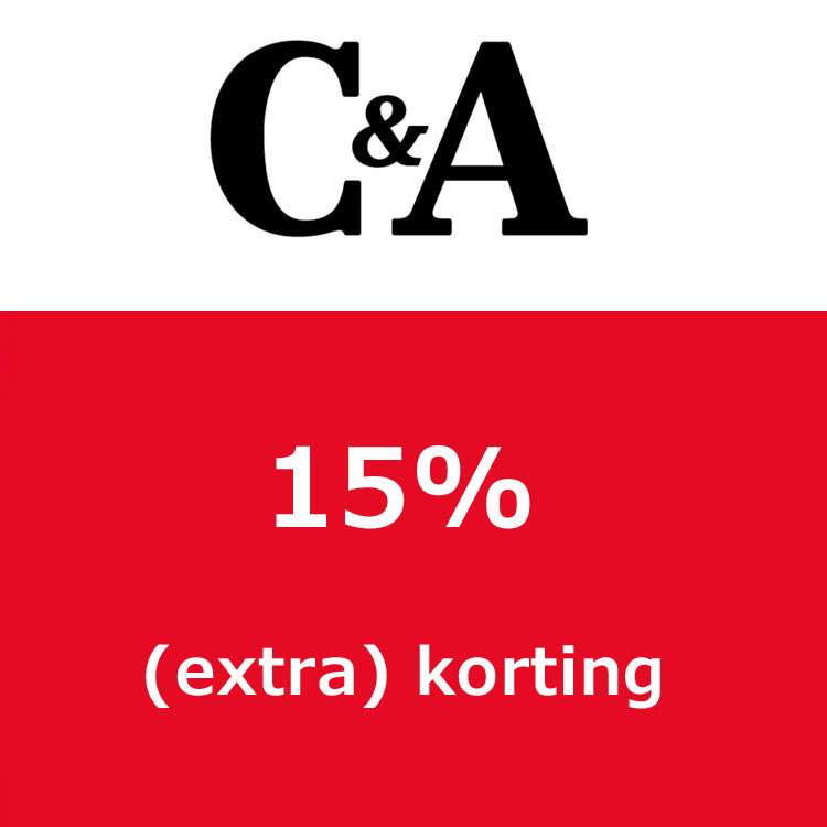 C&A: 15% korting (va €59) - ook op sale