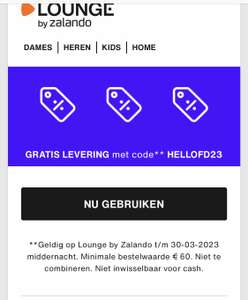 Gratis verzending Zalando Lounge (vanaf 60 EUR)