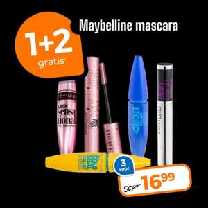 Maybelline mascara: 1 + 2 gratis!