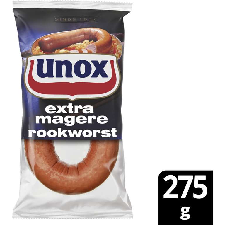 Unox Extra Magere Rookworst 275 gram @ Die Grenze (2 stuks voor €1)