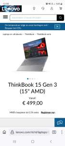 Lenovo thinkbook 15 g3 15"
