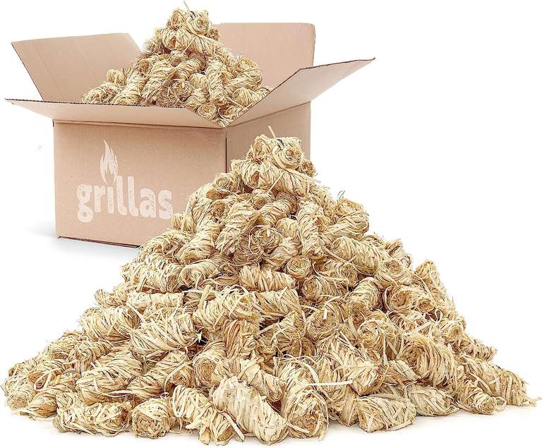 grillas bio-haard aanmaakblokjes 2.5 kg van houtvezel, gedrenkt in was | kolenstarter | BBQ aanmaakblokjes was aanmaakblokjes aanmaakvezel