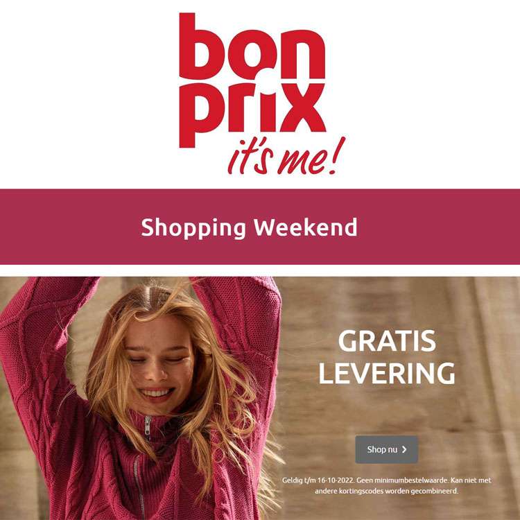 Bonprix: gratis verzending t.w.v. €4,95