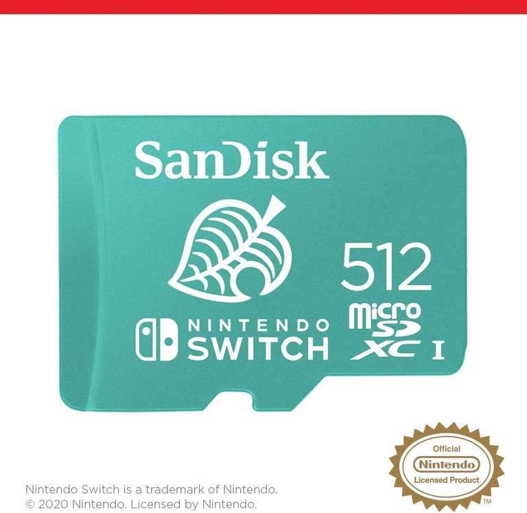 Sandisk microSDXC Card (512GB) voor Nintendo Switch in Animal Crossing thema voor €48,81 @ Amazon NL