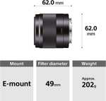 Sony SEL50F18B 50mm 1.8 Lens