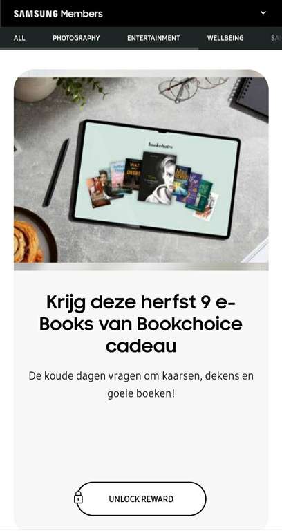 Gratis maand Bookchoice cadeau voor Samsung members