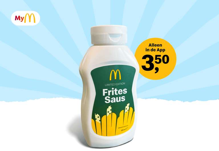 HIJ IS ER WEER! Mcdonalds frietsaus limited edition via de McDonald’s App