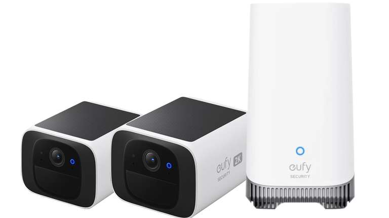 Eufy Solocam S220 Solar 2-Pack IP camera's + Homebase 3 voor €207 @ Coolblue
