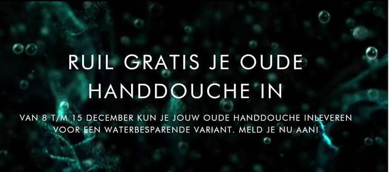 Ruil je oude handdouche gratis in en start met besparen met een nieuwe EcoSmart handdouche van Hans Grohe (The Water Studio Amsterdam)