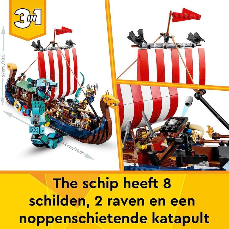 LEGO Vikingschip en de Midgaardslang (31132)