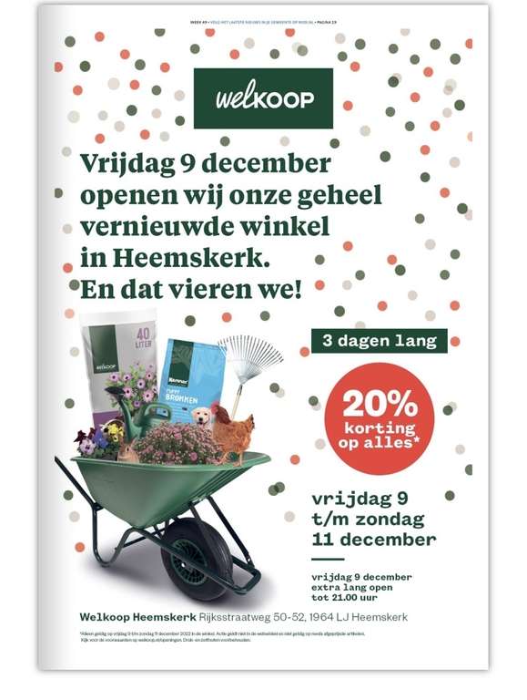 Welkoop Heemskerk 20% korting