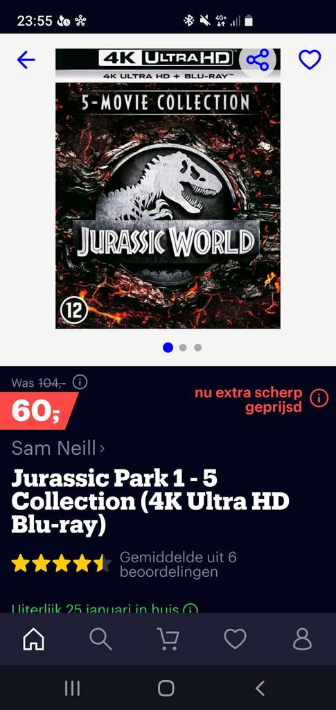 Jurassic World - 5 Movie Collection (4K Ultra HD + Blu-Ray)
