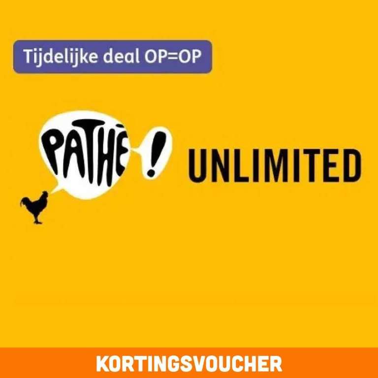 4 maanden Pathé unlimited voor 42 euro (via eurosparen)