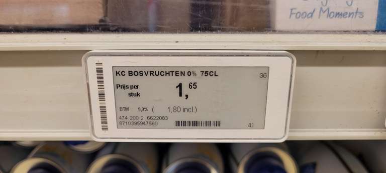 Karvan Cevitam (oude verpakking) ong. €1,75 per fles @ Makro Amsterdam