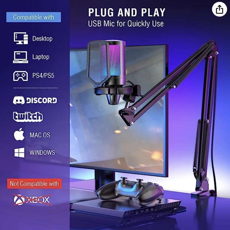 FIFINE USB Gaming Microfoon Set @ Amazon NL
