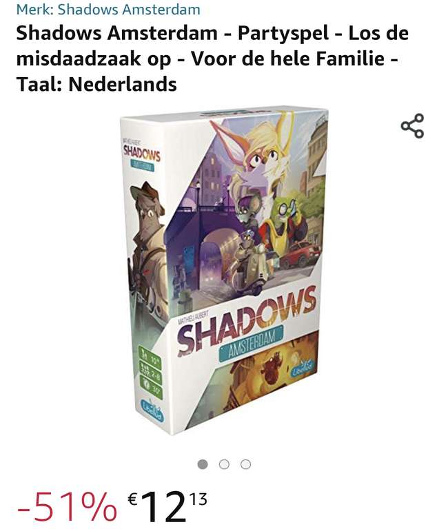 Shadows Amsterdam bordspel.