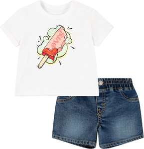Levi's Popsicle T-shirt & short baby set voor €9,67 @ Amazon NL